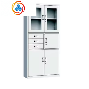 Modern Design Steel Office Lockers with Transparent Double Doors for Kitchen Outdoor Workshop Supermarket Use - Product Image 2