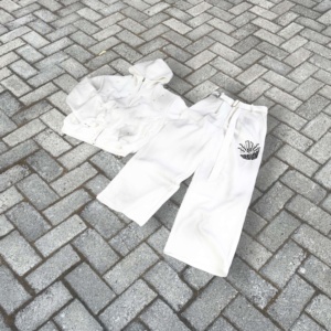 Conjunto Deportivo Personalizado de Fabricante, Sudadera con Lavado Ácido Desteñido al Sol, Conjunto de Jogger Apilado, Chándal Unisex para Hombre - Product Image 1