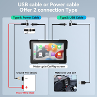 Écran tactile IPS 5'' pour moto avec Carplay, étanche IP66, Carplay sans fil et Android Auto