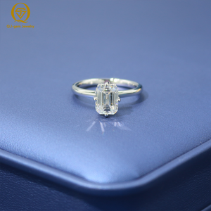 Custom WeddingJewelry Women's Platinum Emerald Cut <b>Diamond</b> <b>Ring</b> IGI Certified D Color VVS Classic Design Engagement <b>Ring</b>/Gift - Product Image 2