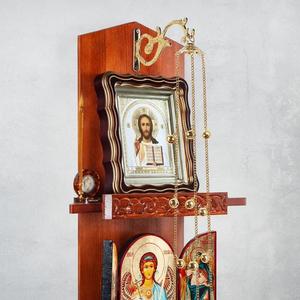 Gancio per Icone della Chiesa Ortodossa HT - Gancio da Parete in Lega di Zinco Placcato Oro 17CM * 8.5CM Opzionale per Supporto Icone Decorazione per Culto - Product Image 4