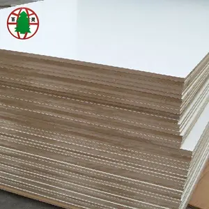 Putih Melamin Mdf Papan 16Mm Melamin Dihadapi Mdf/Harga Murah Medium Density Fiberboard/Mdf/Hdf/Titanium E1 Serat Kayu 2Mm-25Mm