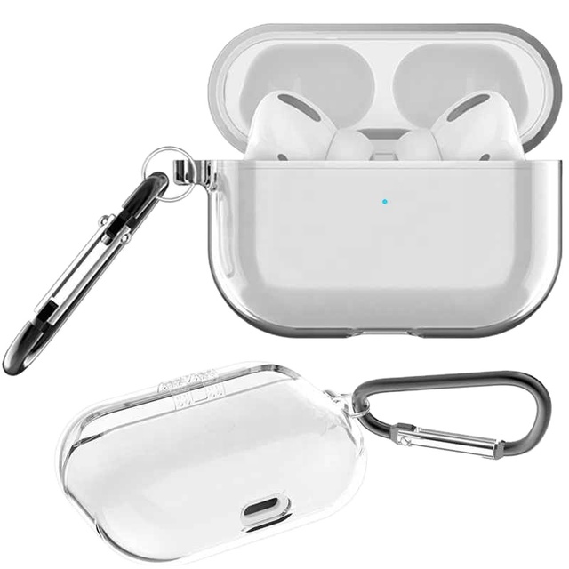 Shockproof Case for AirPods Pro with Keychain Hook up Earphone Protective Cover for AirPods 3 Clear Transparent Cases Accessory