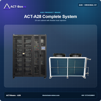 Armoire de refroidissement à eau pour minier Bitcoin ACT Boxes 28 emplacements 154 kW avec disjoncteurs individuels, pompe HMI et système de tuyauterie en acier inoxydable
