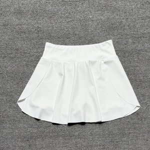 Conjunto Deportivo de Dos Piezas para Yoga y Tenis, con Falda Plisada de Manga Corta, Transpirable, de Spandex/Poliéster, con Logotipo Frontal, para Correr - Product Image 4