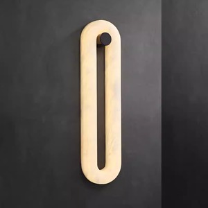 Natural Alabaster Copper Wall <strong>Lamp</strong> Simple Modern Oval Design Luxury High-end Living Room Hotel Aisle Bedroom <strong>Warm</strong> Light <strong>Lamp</strong>. - Product Image 3