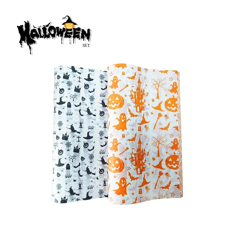 Halloween Burger wrapaperencerado makanan ringan memanggang lilin kertas kertas makanan kertas