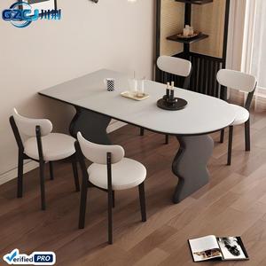 <span class=keywords><strong>Tavolo</strong></span> da Pranzo Moderno e Minimalista <span class=keywords><strong>per</strong></span> Soggiorno e Hotel, Design Creativo con Gambe <span class=keywords><strong>in</strong></span> <span class=keywords><strong>Legno</strong></span> e Piano <span class=keywords><strong>in</strong></span> Pietra <span class=keywords><strong>per</strong></span> Ristorante - Product Image 1