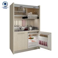 Armoire de cuisine en bois massif de haute qualité, finition placage bois couleur bois pour une décoration de cuisine de style classique