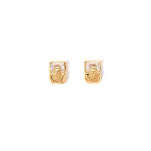 Fashion <b>Stud</b> <b>Earrings</b> 316L Stainless Steel PVD Gold Plating Sustainable Resistant Lion Head Design - Product Image 1