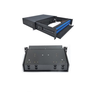 แผงสายไฟเบอร์แบบเลื่อนติดตั้งบนชั้น<span class=keywords><strong>2U</strong></span> fdu 48 Core SC APC ปรับแต่งได้ - Product Image 3