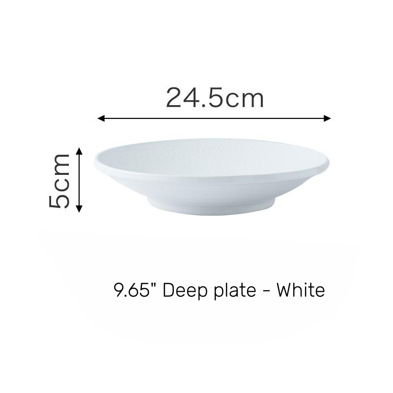 9.65" Deep plate - White