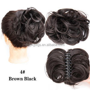 WE05 Meilleure Vente Populaire <span class=keywords><strong>Chignon</strong></span> Synthétique Grande Taille avec Pince, Court Frisé ou Lisse, <span class=keywords><strong>Chignon</strong></span> Coiffé-Décoiffé pour Femme - Product Image 2