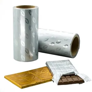 Impression personnalisée Papier d'emballage jetable de qualité alimentaire à prix de gros pour emballage de chocolat en feuille d'aluminium