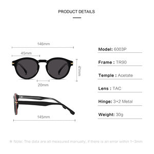 2025 moda Retro Vintage CP marco redondo gafas de sol polarizadas moda gafas de sol para hombres al aire libre clásico Unisex gafas de sol - Product Image 6