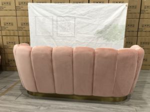कमरे में रहने वाले गुलाबी मखमल आधुनिक सोफे सोफे - Product Image 5