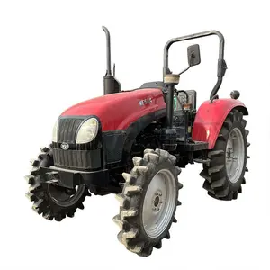 Precio más bajo Tractor usado hecho en China YTO MF554 55HP pequeña potencia con cosechadora de maní gran oferta