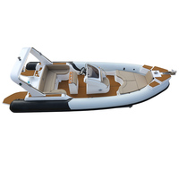 Bateau pneumatique de type tender RIB-700A homologué CE, coque en fibre de verre, bateau pneumatique marin