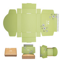 Emballage de boîte-cadeau en papier kraft personnalisé doublure éponge recyclable faite à la main stratification mate de carte de dossier pour chaussettes chaussures vêtements
