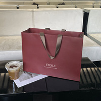 Sacs-cadeaux de Noël écologiques avec impression personnalisée-Sacs en carton rouge/vert pour chaussures et cadeaux de Noël