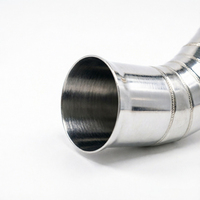 Raccord de tuyau d'échappement industriel sur mesure, soudé, en acier inoxydable robuste, coudière de ventilation et d'échappement