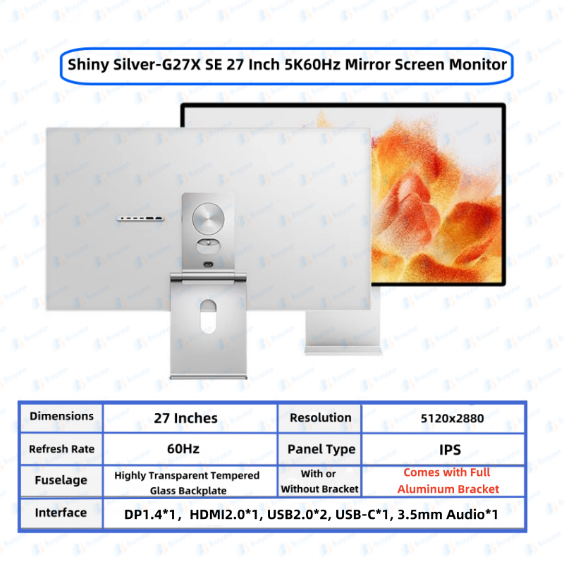 Argento G27X SE 27 pollici 5 k60hz con supporto