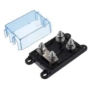 2 Way Dual Bolt Down Anl Fuse Block Bolt on Screw Type 12V Mega Fuse Box Car Audio ANL Fuse Distribution Block