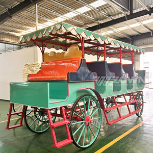 Carrito de caballos de lujo Cuatro ruedas Carruaje de caballos de turismo eléctrico para la venta con color y logotipo personalizados para la venta - Product Image 3