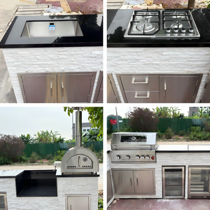 Stazione Cucina Mobile Multifunzionale Personalizzabile per Esterni, Utilizzabile in Ogni Condizione Atmosferica, con Griglia a Gas BBQ, Forno per Pizza e Bruciatore di Cottura - Product Image 6