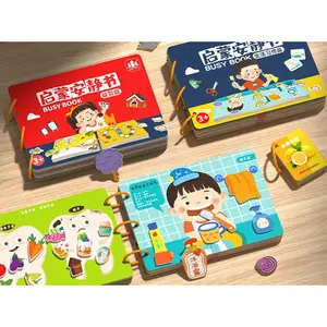 Factory Cheap Price Diy Small MOQ Baby Book Paste Activity Binder Toys Educational Learning Quiet Book For Kids