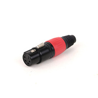 Connecteur XLR femelle Cannon à 3-6 broches, contact en cuivre, boîtier en alliage de zinc, fiche équilibrée pour microphone audio MIC