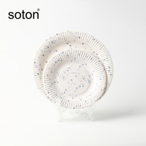 Lớn thân thiện với môi cấp thực phẩm giấy tấm Trọng lượng nhẹ Vòng mô hình bữa ăn tối món ăn cho nhà hoặc đi du lịch-Gói nguyên liệu - Product Image 3