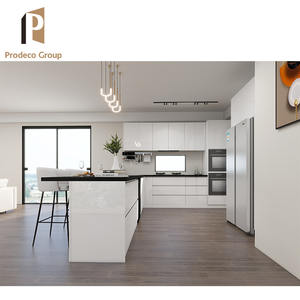 Prodeco personalizado australiano en forma de <span class=keywords><strong>L</strong></span> laca paquete plano gabinete colgante cocina y encimeras y muebles - Product Image 2