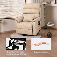 Fauteuil inclinable électrique 2-en-1 moderne pour salon avec télécommande, fauteuil releveur en cuir, canapé inclinable et pliable