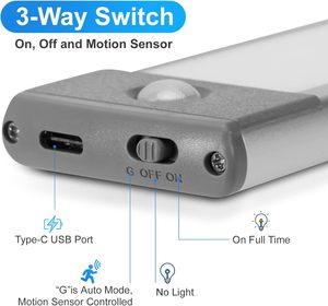 USB có thể sạc lại hiện đại đêm đèn với Magnetic Wall Mount warodrobe ánh sáng dưới Led tủ cảm biến chuyển động đèn Led - Product Image 2