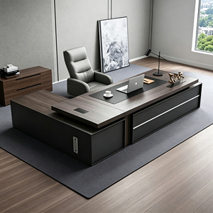 <span class=keywords><strong>Scrivania</strong></span> da Ufficio Modulare di Lusso a Forma di L, Robusta, per Dirigenti e Manager - Product Image 1