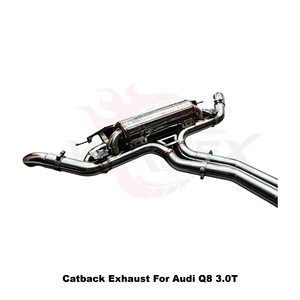 Sistema de Escape Catback con Válvulas Vortex SS304 para Audi Q8 3.0T 55TFSI EA839 V6 2019-2024, Ajuste Directo al Motor - Product Image 5