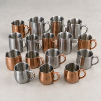 Tasse à lait en acier inoxydable texturé diamant, plaqué or, forme tambour, qualité élégante, facile à nettoyer, pour cafés, restaurants, bars
