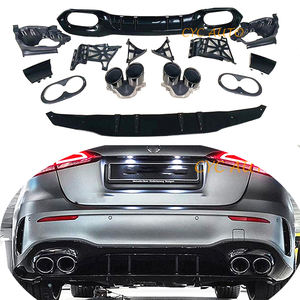 Parachoques trasero labio A45 diseño difusor trasero para Mercedes Benz A CLASS W177 Sport hatchback 2019 <span class=keywords><strong>2020</strong></span> + <span class=keywords><strong>A180</strong></span> A200 A250 - Product Image 1