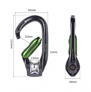 Mosquetón <span class=keywords><strong>de</strong></span> seguridad para escalada al aire libre con bloqueo giratorio y dispositivo <span class=keywords><strong>de</strong></span> seguridad <span class=keywords><strong>de</strong></span> tornillo para trabajos en altura - Product Image 3