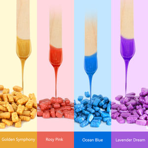 Venta <span class=keywords><strong>caliente</strong></span> 100g Embalaje Color metálico Encerado Granos de <span class=keywords><strong>cera</strong></span> dura para depilación de piel sensible - Product Image 3