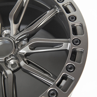 Usine directe: Roues de voiture en aluminium forgé gris brillant 18x10 pouces avec capuchons de roue personnalisables
