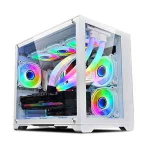 Lovingcool 2024 nuevo diseño Mid Tower ITX PC Case RGB Gaming Desktop Computer Cabinet para venta al por mayor