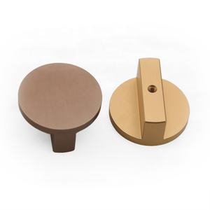 Desain Klasik Kenop Kuningan Aluminium Emas Kuningan Disepuh Bulat Gagang Kabinet - Product Image 2