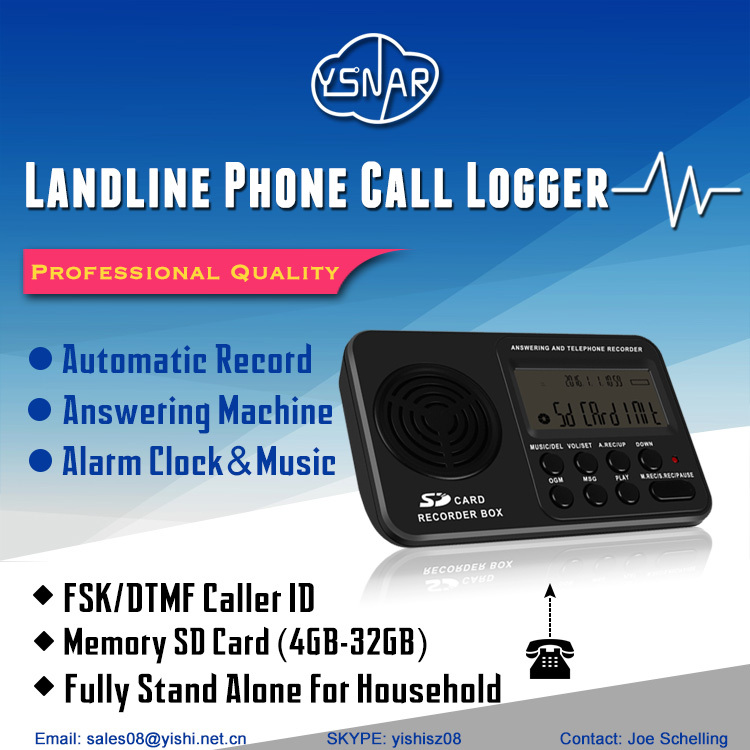 NAR6102S integrado de voz/a Logger 2 líneas independiente grabadora de teléfono
