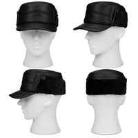 Cálido regalo de invierno estilo callejero común PU gorra de béisbol de cuero protección para los oídos hombres mayores regalo de Navidad de Acción de Gracias