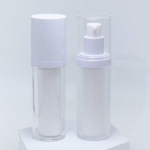 Flacon cosmétique airless de haute qualité 30ml 15ml, flacon pompe airless unique en acrylique avec couleur pour l'emballage de crème solaire et de lotion - Product Image 2