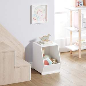 Organisateur de rangement pour jouets pour enfants, armoire de rangement empilable pour jouets, organisateur de jouets en bois, étagère à jouets blanche pour chambre à coucher, salon - Product Image 5