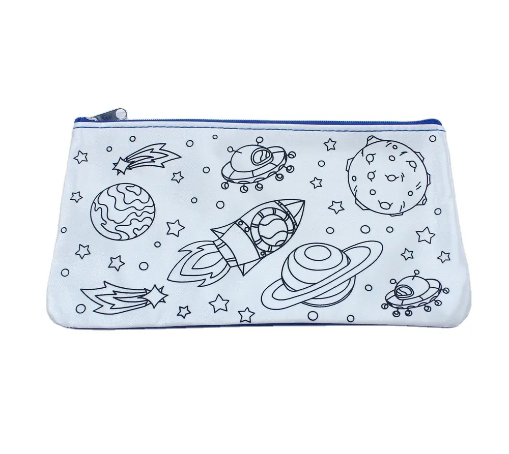 Bolsa de lápis DIY fofa para estudantes para pintura e desenho, organizador de papelaria Kawaii para material escolar