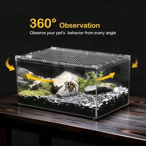 Terrario de Acrílico Transparente Personalizado al por Mayor, Caja Resistente para Reptiles, Arañas y Tarántulas, para Tiendas de Mascotas y Criadores - Product Image 4